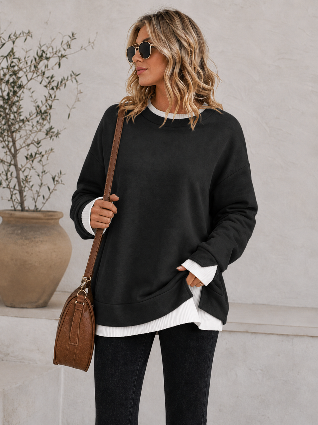 Mara Sweatshirt im Lagenlook