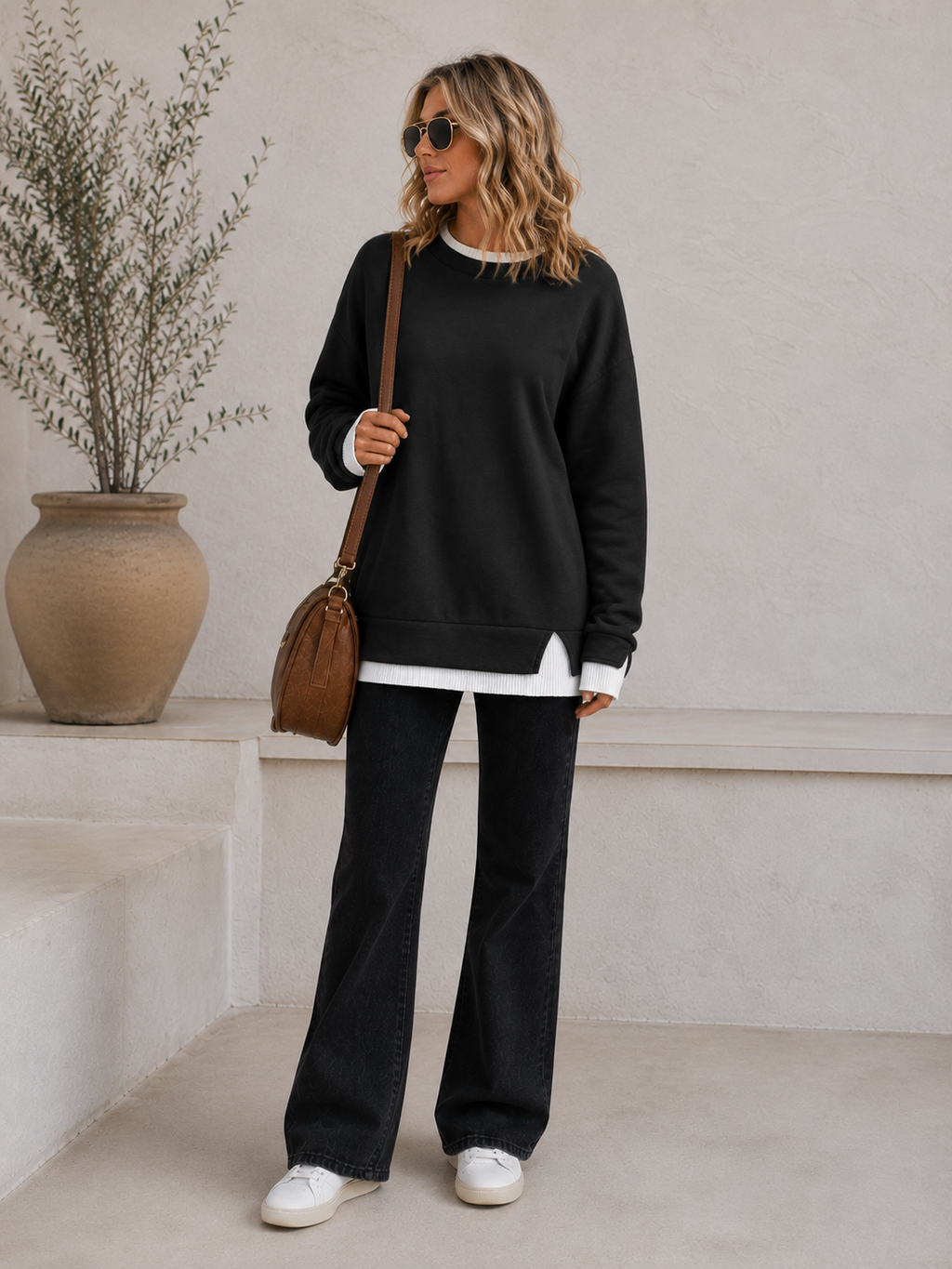 Mara Sweatshirt im Lagenlook