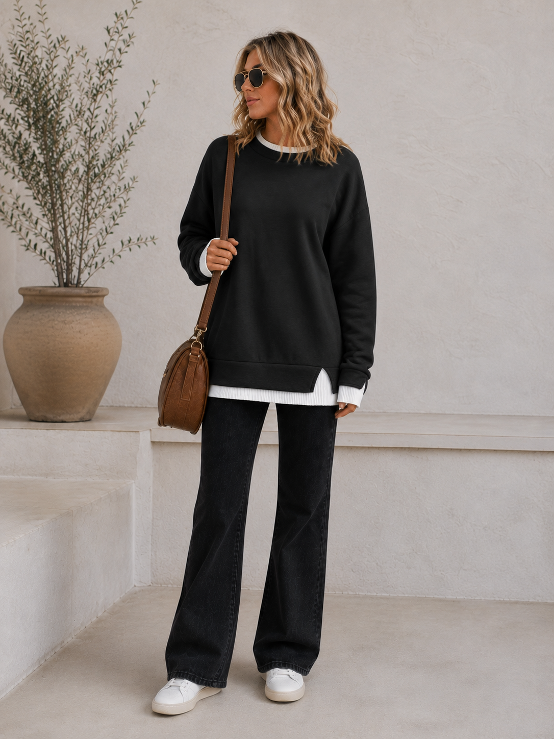 Mara Sweatshirt im Lagenlook