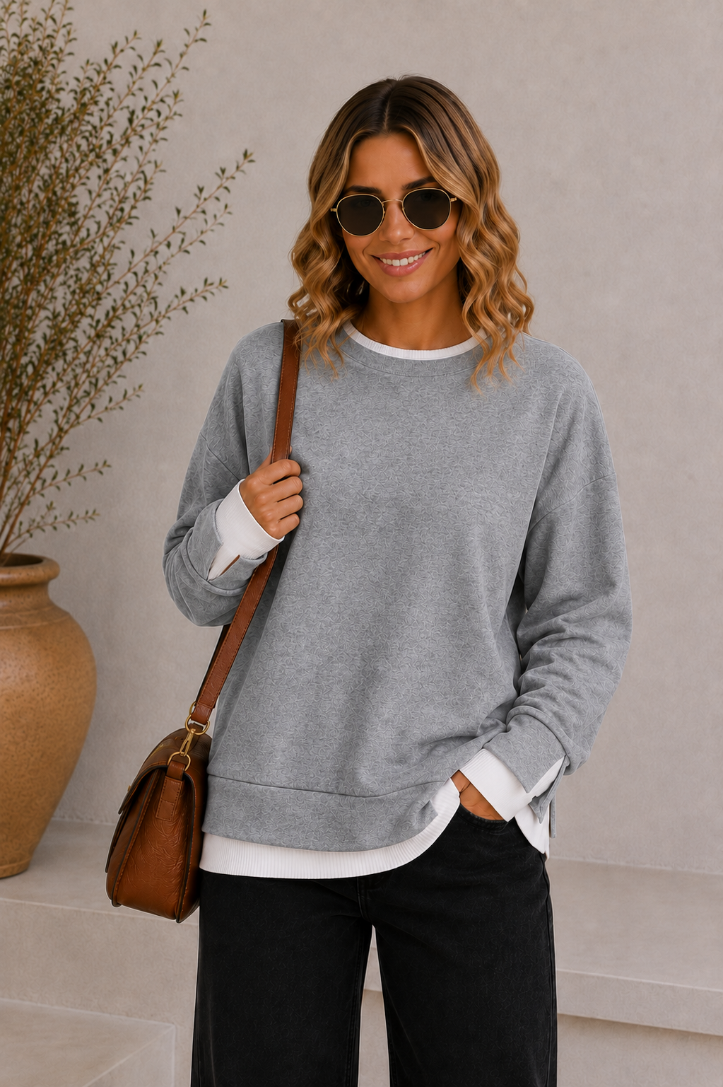 Mara Sweatshirt im Lagenlook