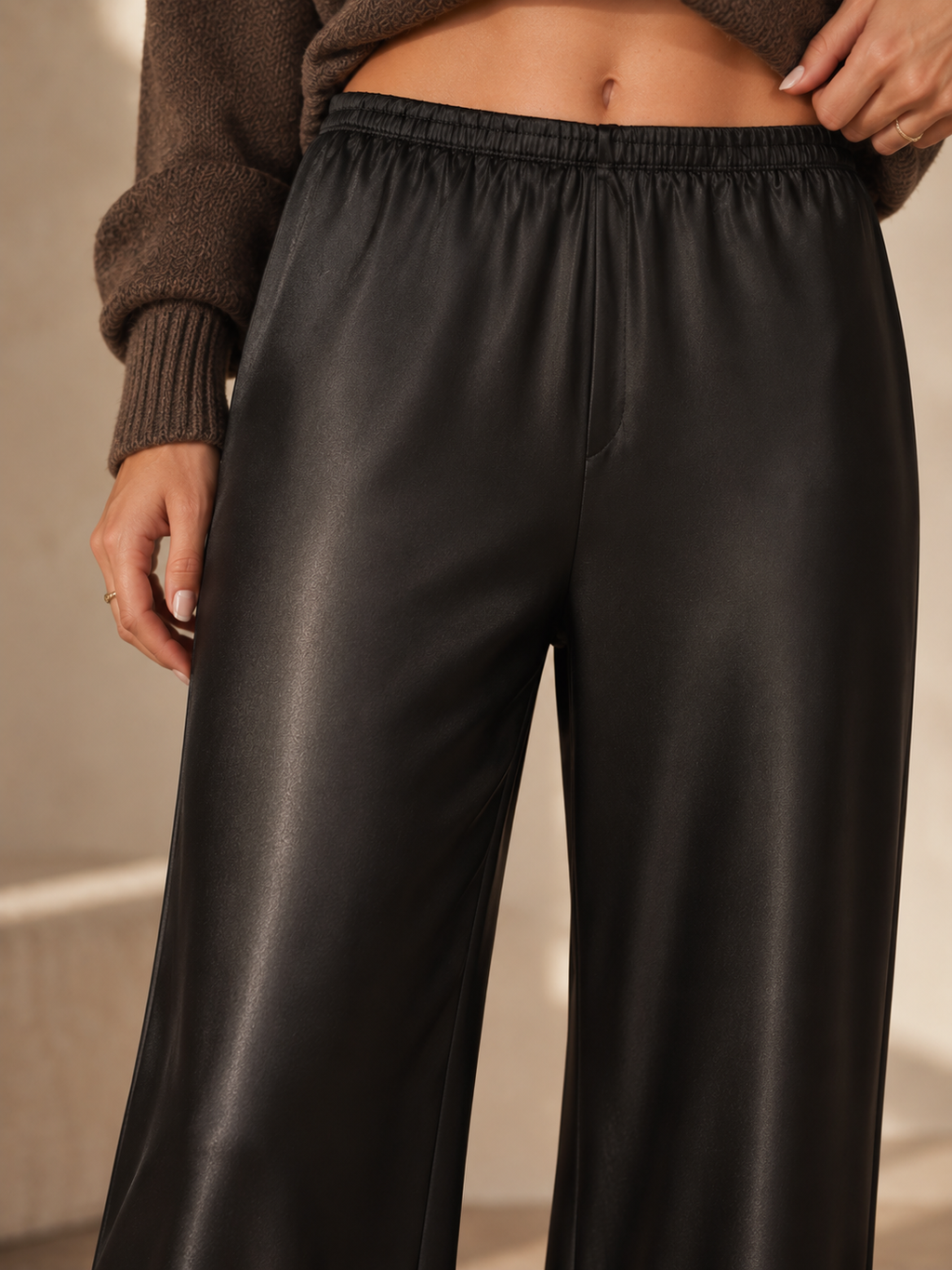 Arona Satin Wide-Leg Pants