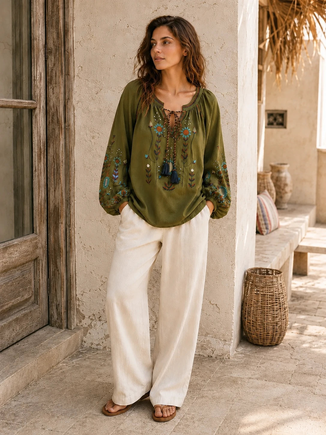 Paloma bestickte Bluse