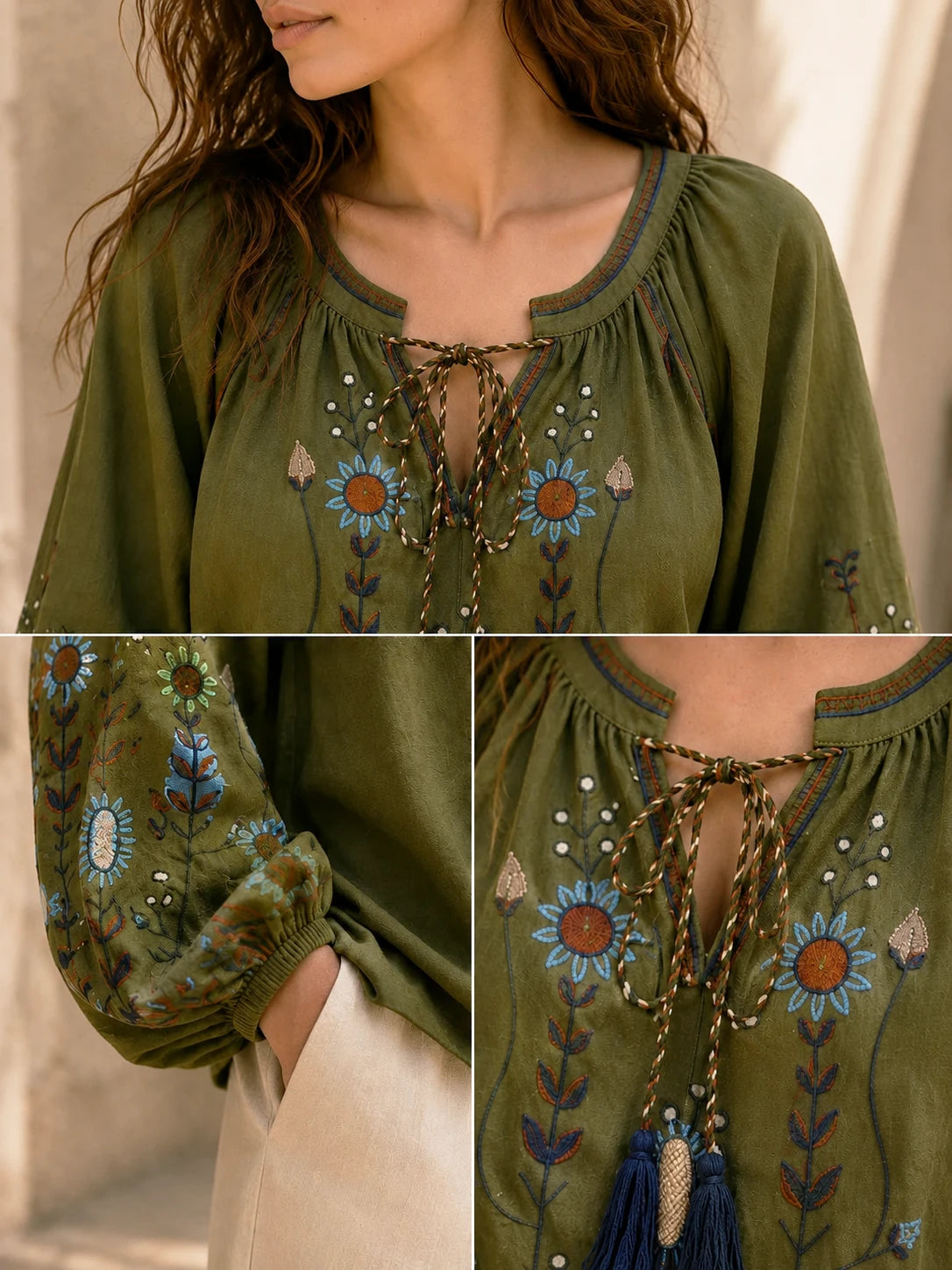 Paloma bestickte Bluse