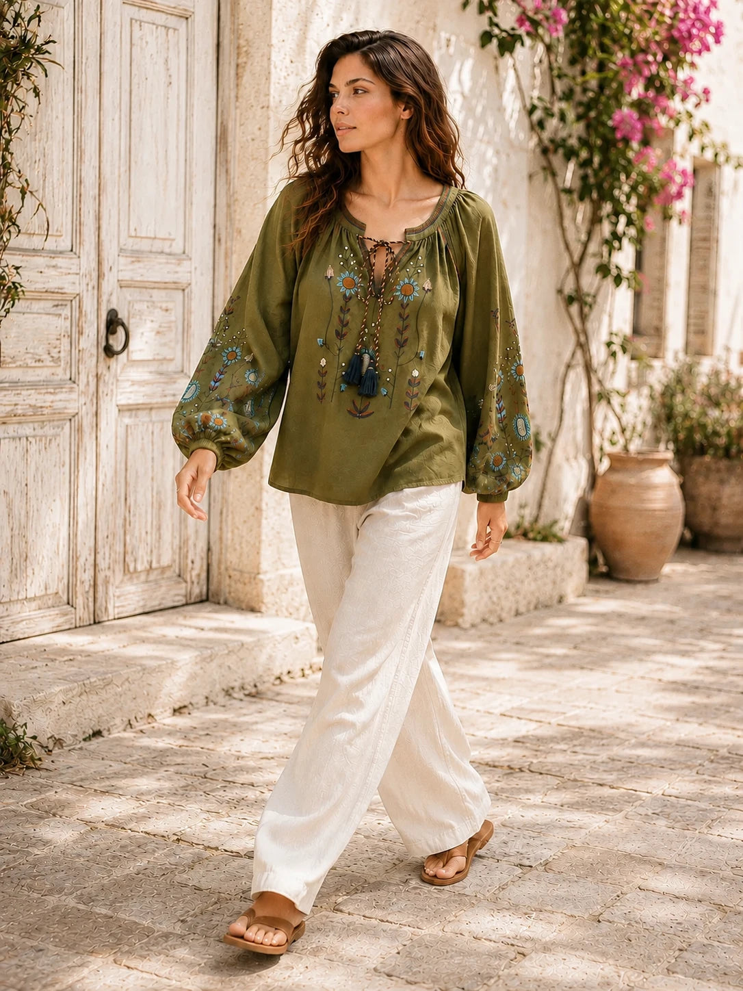 Paloma bestickte Bluse