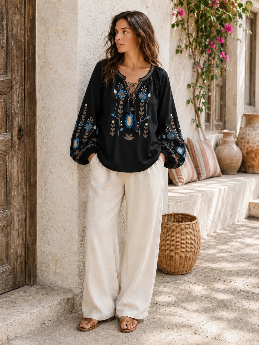 Paloma bestickte Bluse