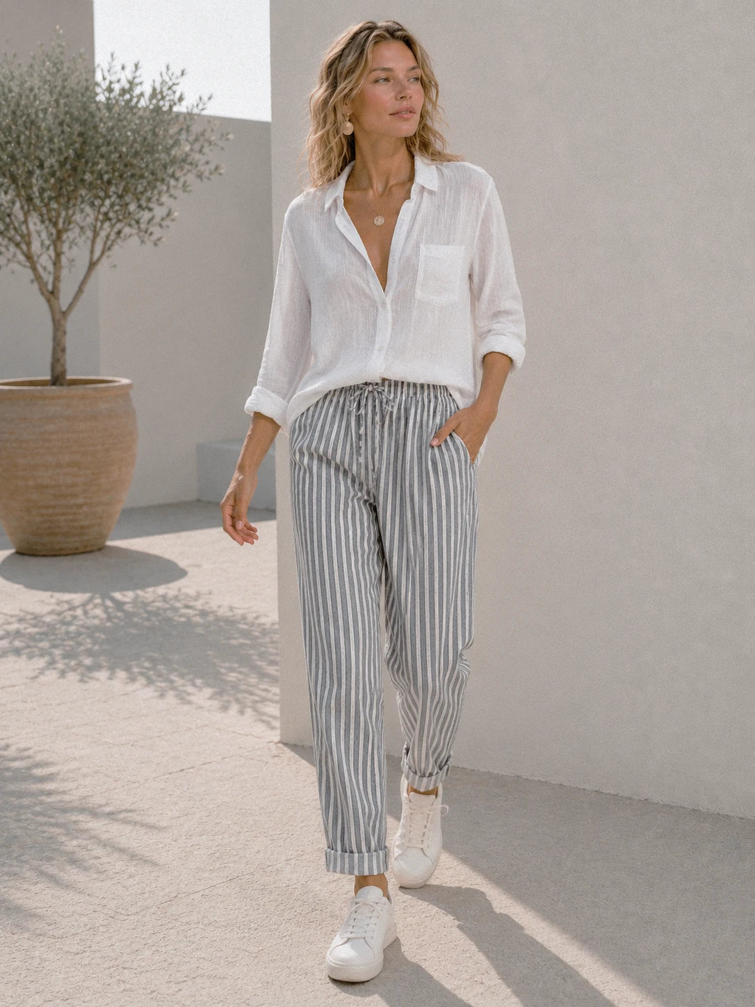 Pantalon Riviera à rayures