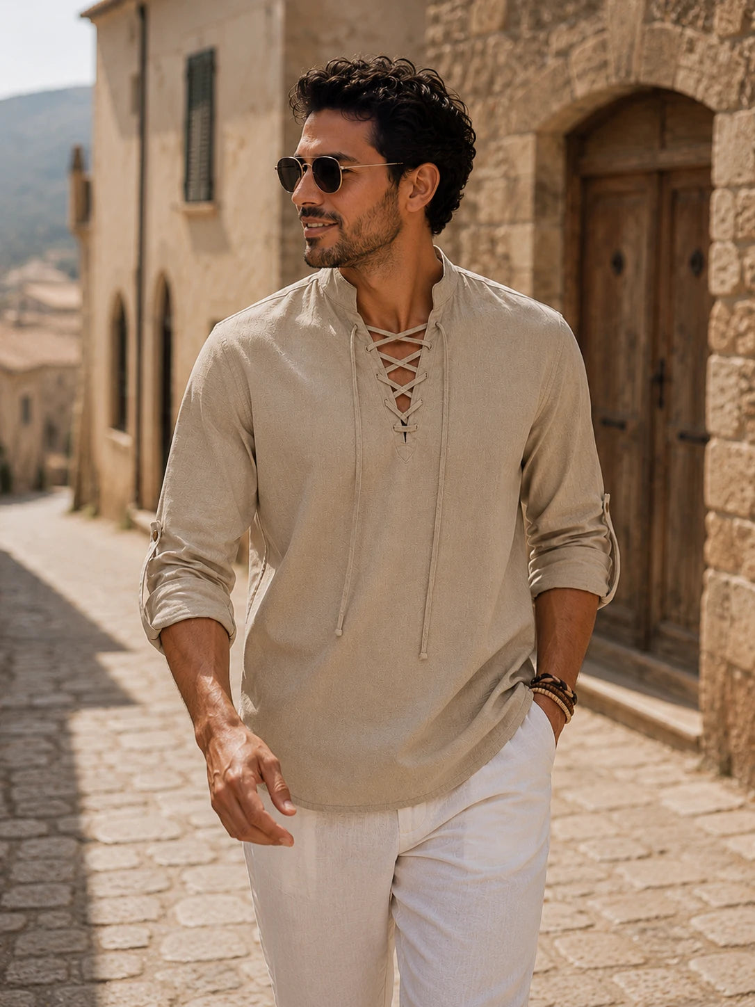 Chemise à lacets Soren