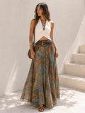 Valencia Paisley Skirt with Belt